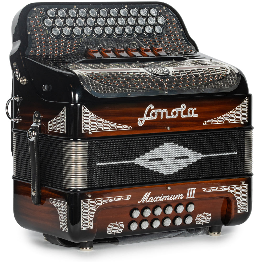 Sonola Maximum III Acordeón 6 Registros Fa-Mi Madera Oscura