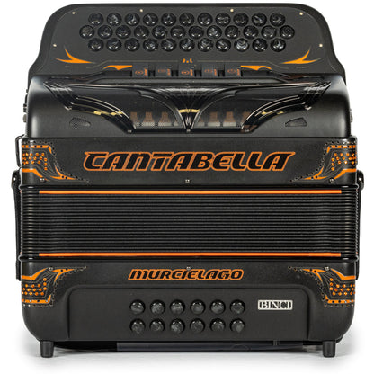 Cantabella Murcielago Accordion 5 Switch EAD Matte Grey and Orange-accordions-Cantabella-Hermes Music-Accordion Pro Shop