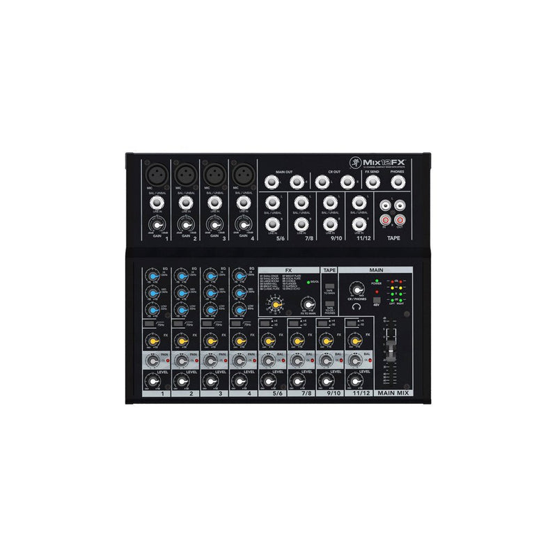 Mackie Mix12Fx 12-Channel Compact Mixer With Effects-mixer-Mackie- Hermes Music