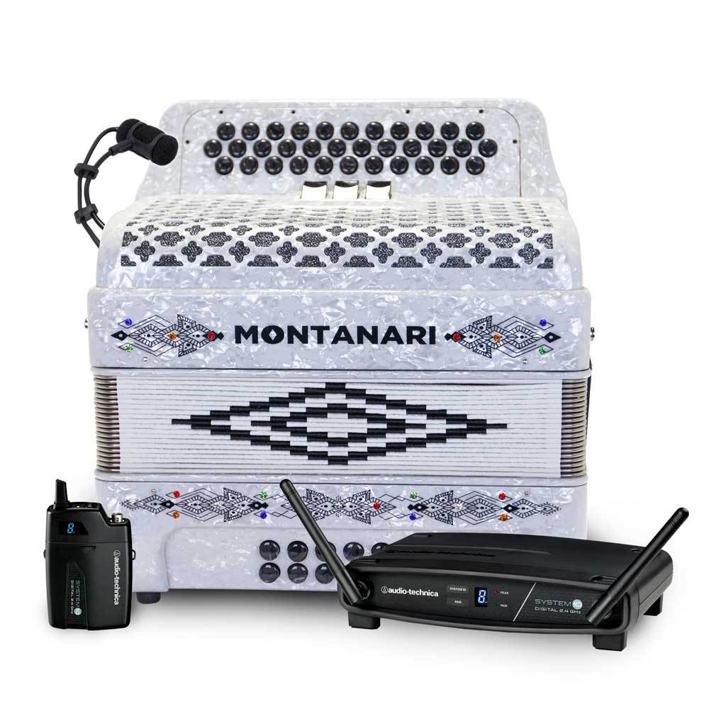 Montanari 3 Switches EAD White Bundle with Wireless Microphone-bundle-Hermes Music- Hermes Music
