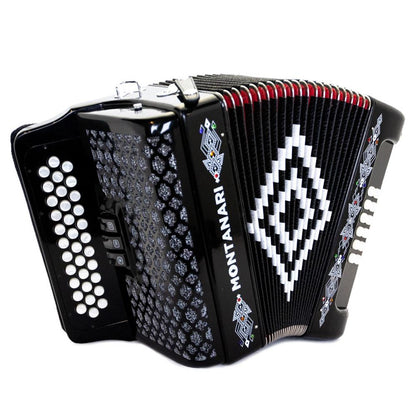 Montanari 3412 Accordion 3 Switch EAD Black Includes Wireless Microphone-bundle-Montanari- Hermes Music