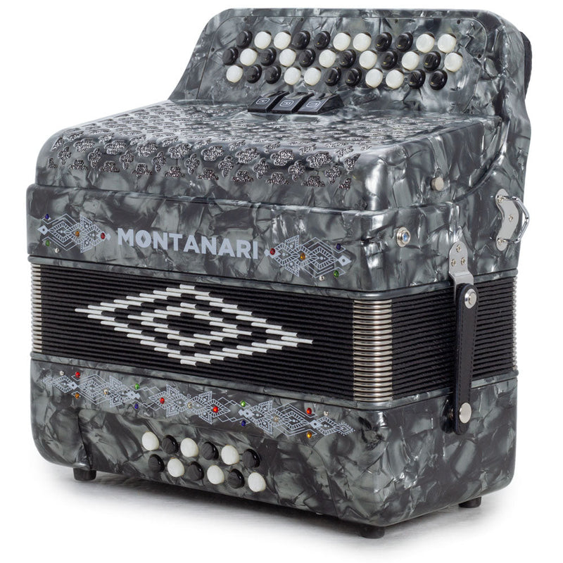 Montanari 3412 Accordion 3 Switch GCF Gray-accordion-Montanari- Hermes Music