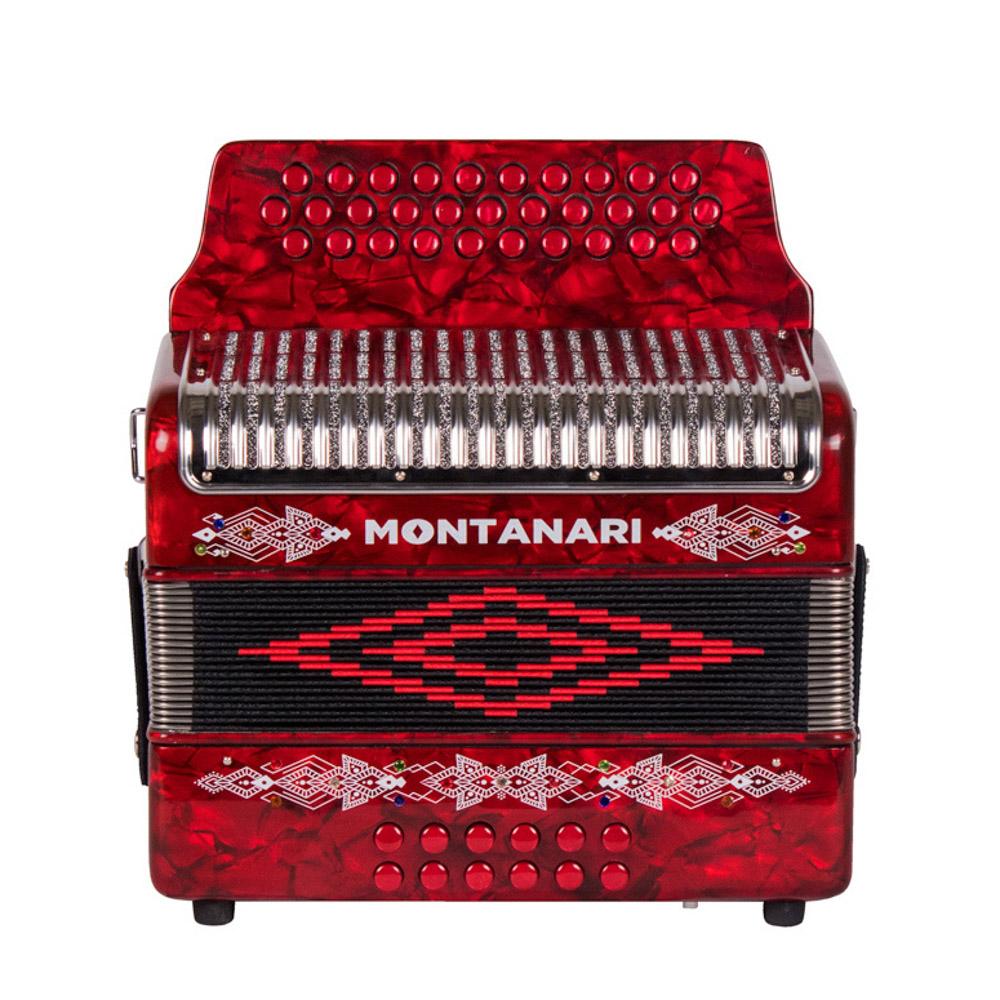 Montanari Bundle of Two No Switch 3112 G Accordions GCF Red and EAD White-bundle-Montanari- Hermes Music