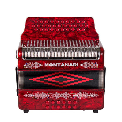 Montanari Bundle of Two No Switch 3112 G Accordions GCF Red and EAD White-bundle-Montanari- Hermes Music