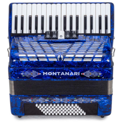 Montanari Piano Accordion 5 Switch 72 Bass 34 Keys Blue-accordion-Montanari- Hermes Music