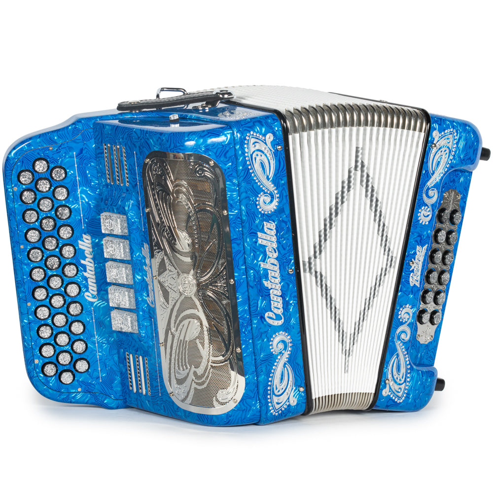 Cantabella Reina Acordeón 5 Registros Mi Ondas Azules Diapasón Pintado