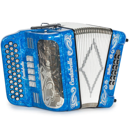 Cantabella Reina Acordeón 5 Registros Mi Ondas Azules Diapasón Pintado
