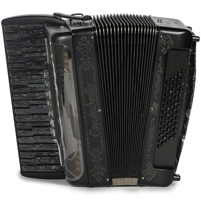 Cantabella Rey Piano Accordion 7 Switch Matte Black Hermes Music Accordion Pro Shop