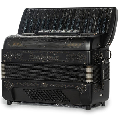 Cantabella Rey Piano Accordion 7 Switch Matte Black Hermes Music Accordion Pro Shop