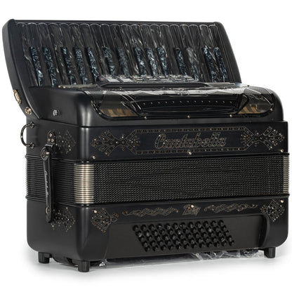 Cantabella Rey Piano Accordion 7 Switch Matte Black Hermes Music Accordion Pro Shop