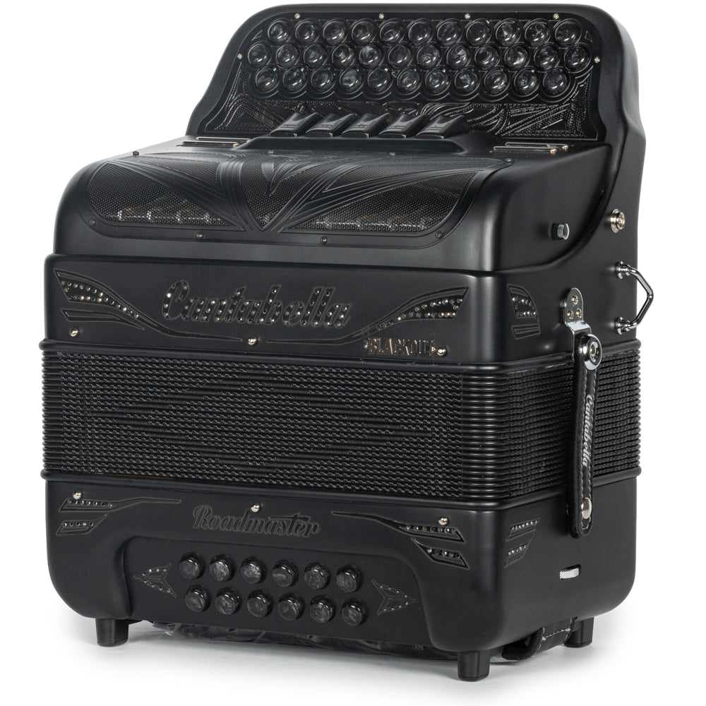 Cantabella Roadmaster Acordeón 5 Registros Fa Edición Especial Blackout Diapasón Pintado