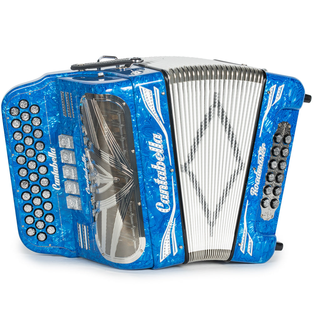 Cantabella Roadmaster Acordeón 5 Registros Mi Ondas Azules Diapasón Pintado