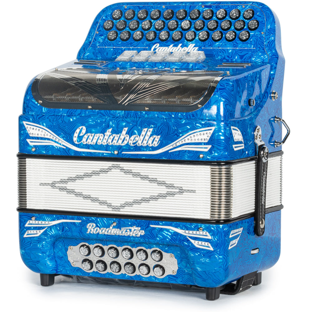 Cantabella Roadmaster Acordeón 5 Registros Mi Ondas Azules Diapasón Pintado