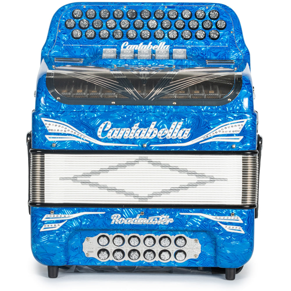 Cantabella Roadmaster Acordeón 5 Registros Mi Ondas Azules Diapasón Pintado