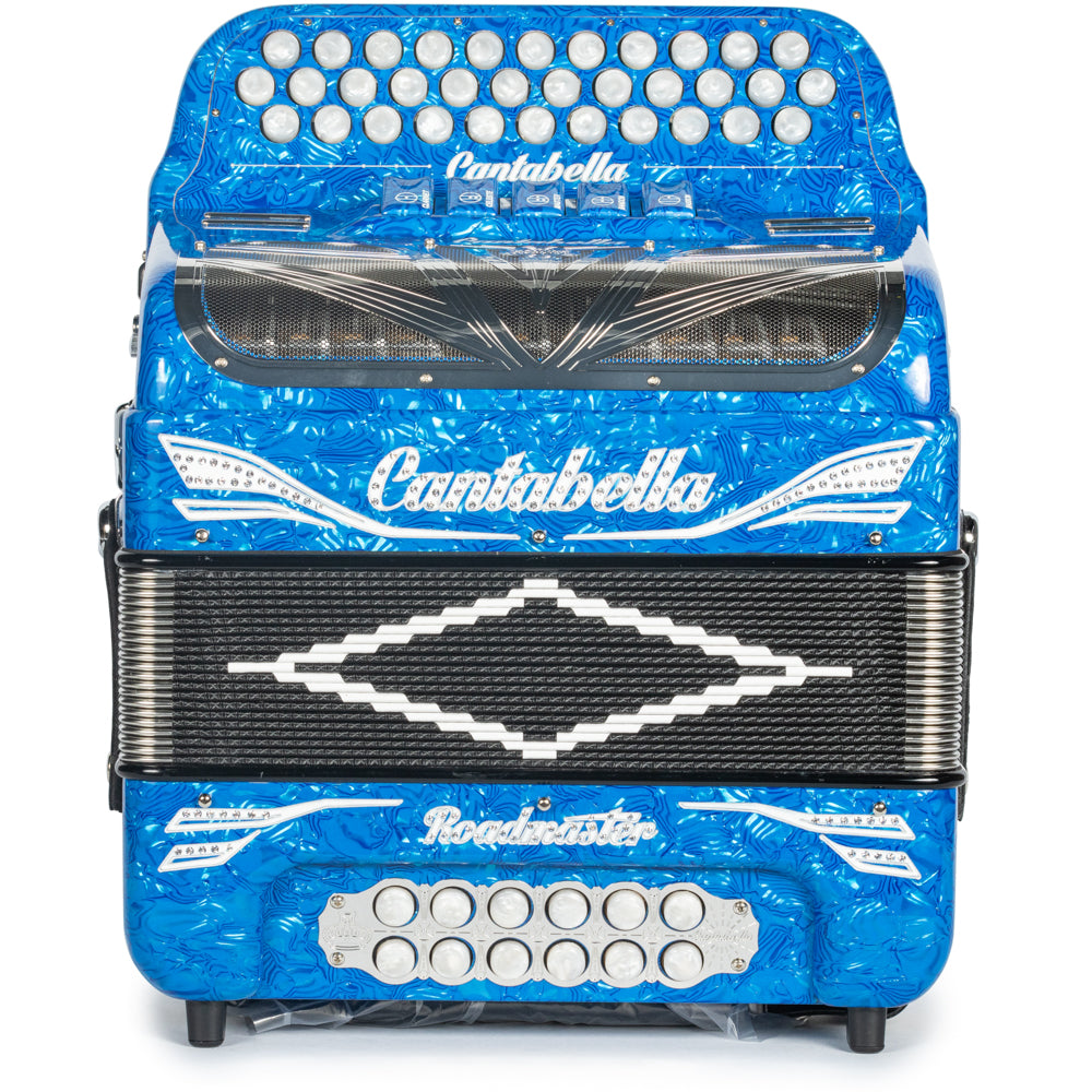 Cantabella Roadmaster Acordeón 5 Registros Mi Ondas Azules Diapasón Pintado