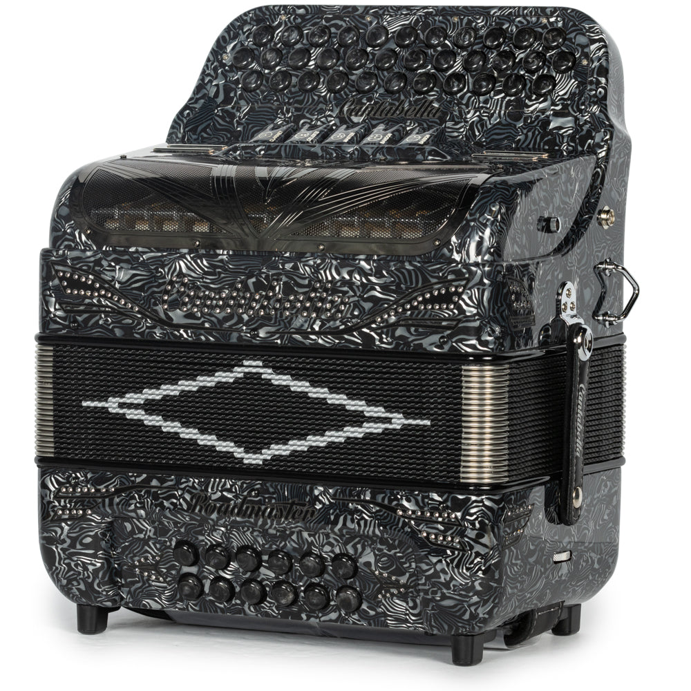 Cantabella Roadmaster Acordeón 5 Registros Fa Ondas Gris con Negro y Diapasón Pintado
