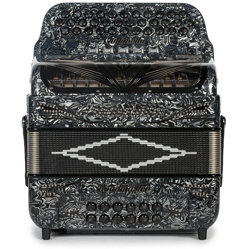 Cantabella Roadmaster Acordeón 5 Registros Fa Ondas Gris con Negro y Diapasón Pintado