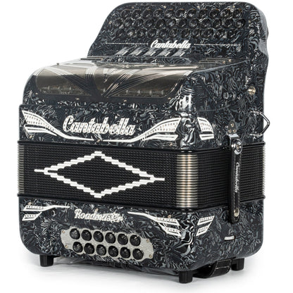 Cantabella Roadmaster Acordeón 5 Registros Mi Ondas Gris Diapasón Pintado