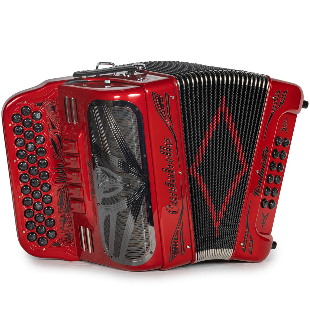 Cantabella Roadmaster Acordeón 5 Registros Sol Edición Especial Diablo Diapasón Pintado