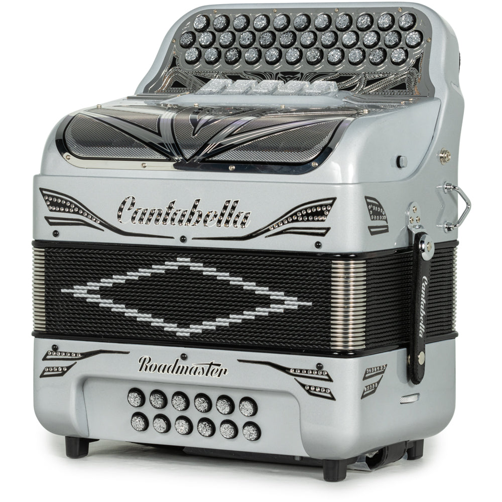 Cantabella Roadmaster Acordeón Ultra Compacto 5 Registros Mi Gris Perla con Negro