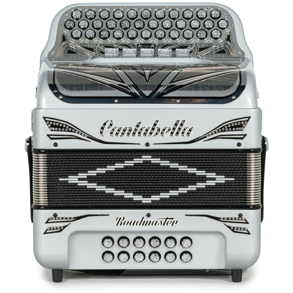 Cantabella Roadmaster Acordeón Ultra Compacto 5 Registros Mi Gris Perla con Negro