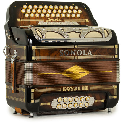 Sonola Royal III Acordeón 6 Registros Fa-Mi Madera Oscura