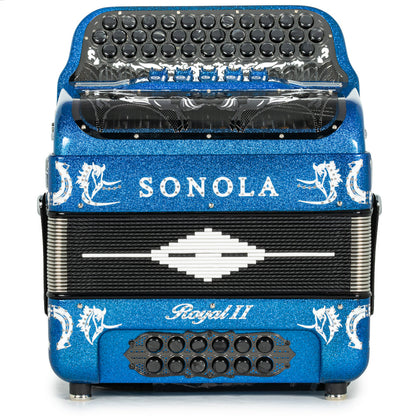 Sonola Royal II Acordeón 5 Registros Fa Brillo Azul con Blanco