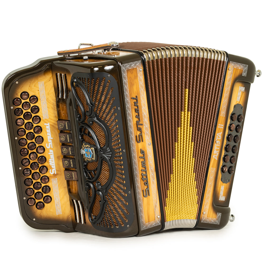 Settimio Soprani Artista II 5 Switch Accordion EAD Polished Dark Wood and Black