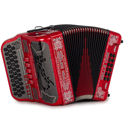 Settimio Soprani Bella Ciao II Ultra Compacto Acordeon 5 Registros Fa Rojo con Negro