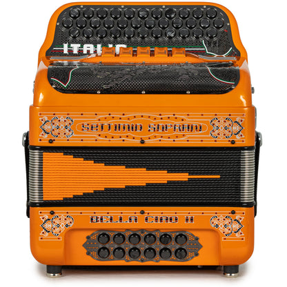 Settimio Soprani Bella Ciao II Ultra Compacto Acordeon 5 Registros Mi Naranja y Negro