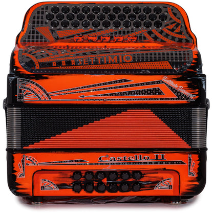 Settimio Soprani Castello II Acordeon 5 Registros Mi Naranja y Negro