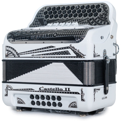 Settimio Soprani Castello II Acordeon 5 Registros Mi Blanco y Negro