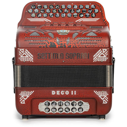 Settimio Soprani Deco II 5 Switch Accordion EAD Matte-Crocodile-Red Hermes Music