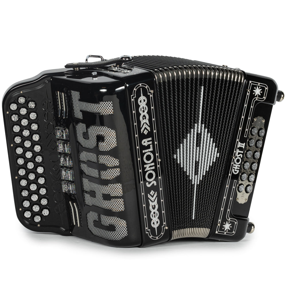 Sonola Ghost II Acordeón Ultra Compacto 5 Registros Fa Negro y Blanco