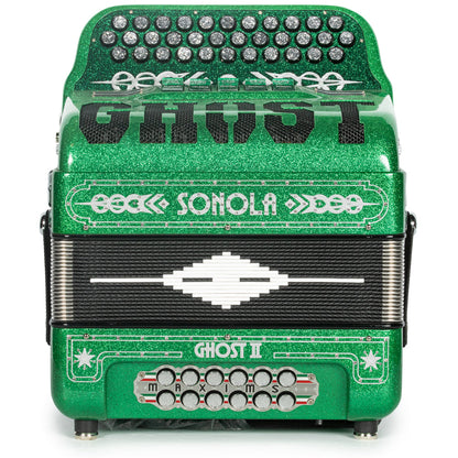 Sonola Ghost II Acordeón Ultra Compacto 5 Registros Fa Brillo Verde