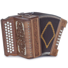 Sonola L'Artigiana Accordion No Switch FBE Wood with White Grill-accordion-Sonola- Hermes Music