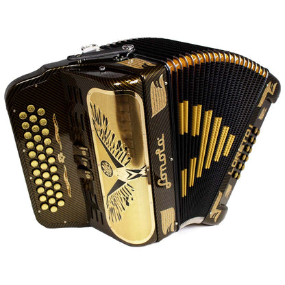 Sonola Loreto I Accordion 3 Switch GCF Carbon with Gold-accordion-Sonola- Hermes Music