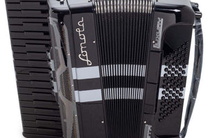 Sonola Pista Deluxe Piano Accordion 5 Switch Black with White and Black Keys-accordion-Sonola- Hermes Music