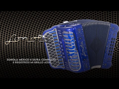 Sonola Mexico II  Acordeón Ultra Compacto 5 Registros MI Azul