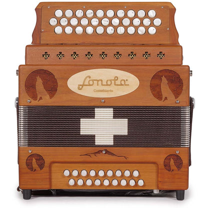 Sonola Lobo Acordeon de Madera Oscura FBE